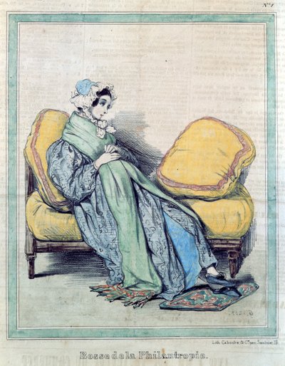 Mujer embarazada, Bulto de Filantropía, caricatura de 